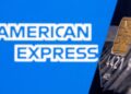FILE PHOTO: Credit card is seen in front of displayed American Express logo in this illustration taken, July 15, 2021. REUTERS/Dado Ruvic/Illustration/File Photo