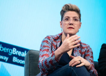 Christine Hunsicker, founder and chief executive officer of CaaStle Inc., speaks during the Bloomberg Breakaway CEO Summit in New York, U.S., on Tuesday, June 18, 2019. The Breakaway Summit is a gathering point for the community to acquire new strategies, skills, and perspectives that can transform their organizations. Photographer: Mark Kauzlarich/Bloomberg via Getty Images