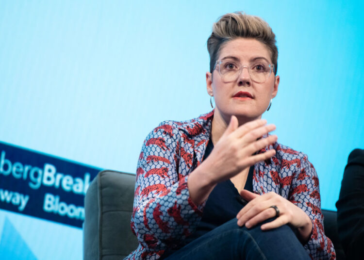 Christine Hunsicker, founder and chief executive officer of CaaStle Inc., speaks during the Bloomberg Breakaway CEO Summit in New York, U.S., on Tuesday, June 18, 2019. The Breakaway Summit is a gathering point for the community to acquire new strategies, skills, and perspectives that can transform their organizations. Photographer: Mark Kauzlarich/Bloomberg via Getty Images
