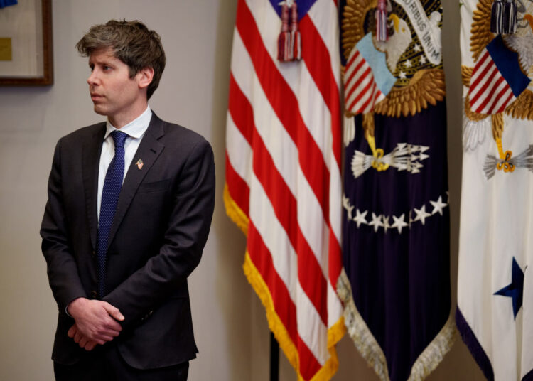 WASHINGTON, DC - JANUARY 21: OpenAI CEO Sam Altman appears during a news conference with U.S. President Donald Trump in the Roosevelt Room of the White House on January 21, 2025 in Washington, DC. Trump announced an investment in artificial intelligence (AI) infrastructure and took questions on a range of topics including his presidential pardons of Jan. 6 defendants, the war in Ukraine, cryptocurrencies and other topics. (Photo by Andrew Harnik/Getty Images)