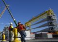 FILE - A generator and its blades are prepared for transport to the open ocean for the South Fork Wind farm in New London, Conn., Dec. 4, 2023. (AP Photo/Seth Wenig, File)