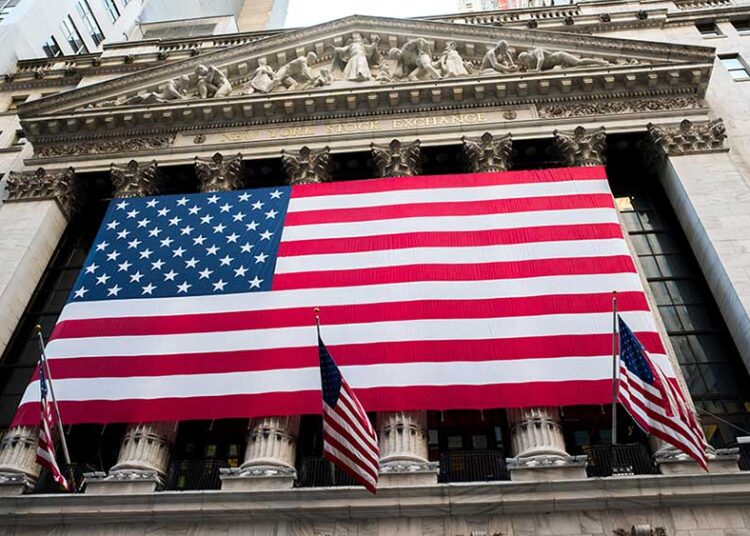 (Michael Gordon/Shutterstock)
stock-wallstreet-031317-shutter
New York, NY: August 27, 2016: Flag draped NYSE on Wall Street. The New York Stock Exchange (NYSE) is the largest stock exchange in the world by market cap.